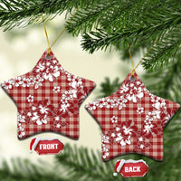 Hibiscus Pakala Fantasy Red Ceramic Ornament Tropical Floral Stylized - Polynesian Pride