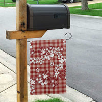 Hibiscus Pakala Fantasy Red Garden Flag Tropical Floral Stylized - Polynesian Pride