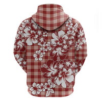 Hibiscus Pakala Fantasy Red Hoodie Tropical Floral Stylized - Polynesian Pride