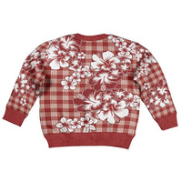Hibiscus Pakala Fantasy Red Kid Ugly Christmas Sweater Tropical Floral Stylized - Polynesian Pride