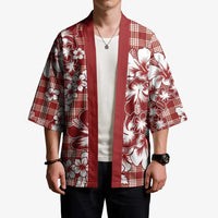 Hibiscus Pakala Fantasy Red Kimono Tropical Floral Stylized - Polynesian Pride