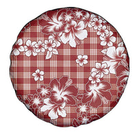 Hibiscus Pakala Fantasy Red Spare Tire Cover Tropical Floral Stylized - Polynesian Pride