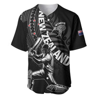 Custom New Zealand Cricket Baseball Jersey Maori Kiwi Black Fern