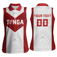 Tonga Rugby Custom Women Sleeveless Polo Shirt Tonga Sea Eagles Go Champions