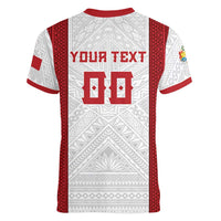 Tonga Rugby Custom Women V-Neck T-Shirt Tonga Sea Eagles Go Champions