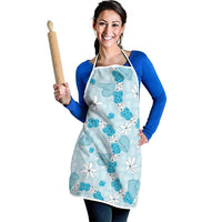 Hawaii Anthurium Tiare Pikake Lei Apron UliUli Lauhala Art Pattern