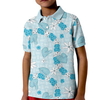 Hawaii Anthurium Tiare Pikake Lei Kid Polo Shirt UliUli Lauhala Art Pattern
