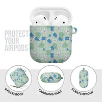 Hawaii Anthurium Tiare Pikake Lei AirPods Case Omaomao Lauhala Art Pattern