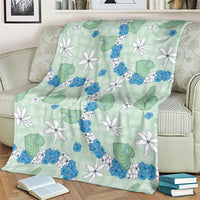 Hawaii Anthurium Tiare Pikake Lei Blanket Omaomao Lauhala Art Pattern
