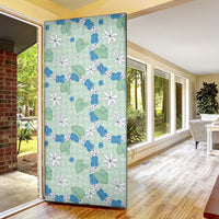 Hawaii Anthurium Tiare Pikake Lei Door Cover Omaomao Lauhala Art Pattern