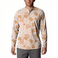 Hawaii Anthurium Tiare Pikake Lei Button Sweatshirt Alani Lauhala Art Pattern