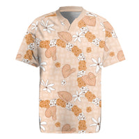 Hawaii Anthurium Tiare Pikake Lei Rugby Jersey Alani Lauhala Art Pattern
