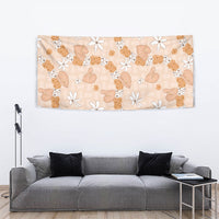 Hawaii Anthurium Tiare Pikake Lei Tapestry Alani Lauhala Art Pattern