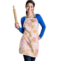 Hawaii Anthurium Tiare Pikake Lei Apron Akala Lauhala Art Pattern