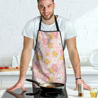 Hawaii Anthurium Tiare Pikake Lei Apron Akala Lauhala Art Pattern