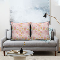 Hawaii Anthurium Tiare Pikake Lei Pillow Cover Akala Lauhala Art Pattern