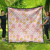 Hawaii Anthurium Tiare Pikake Lei Quilt Akala Lauhala Art Pattern