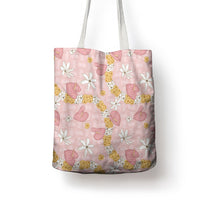 Hawaii Anthurium Tiare Pikake Lei Tote Bag Akala Lauhala Art Pattern