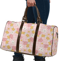 Hawaii Anthurium Tiare Pikake Lei Travel Bag Akala Lauhala Art Pattern