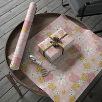 Hawaii Anthurium Tiare Pikake Lei Wrapping Paper Akala Lauhala Art Pattern
