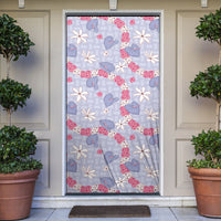 Hawaii Anthurium Tiare Pikake Lei Door Cover Poni Lauhala Art Pattern
