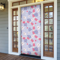 Hawaii Anthurium Tiare Pikake Lei Door Cover Poni Lauhala Art Pattern