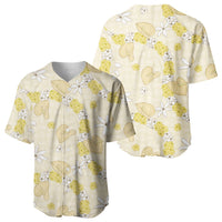 Hawaii Anthurium Tiare Pikake Lei Baseball Jersey Melemele Lauhala Art Pattern