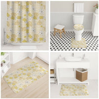 Hawaii Anthurium Tiare Pikake Lei Bathroom Set Melemele Lauhala Art Pattern