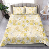 Hawaii Anthurium Tiare Pikake Lei Bedding Set Melemele Lauhala Art Pattern