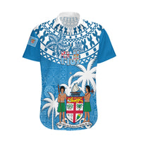 Fiji Hawaiian Shirt Bula Fijian Tapa Pattern LT01 Blue - Polynesian Pride
