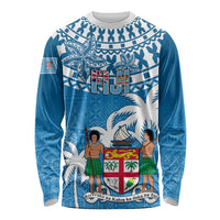 Personalised Fiji Long Sleeve Shirt Bula Fijian Tapa Pattern LT01