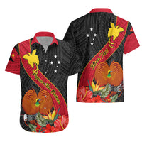 Personalised Papua New Guinea Hawaiian Shirt Bird Of Paradise With Tropical Flower LT01 - Polynesian Pride