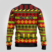 Personalised Hawaii Christmas Ugly Christmas Sweater Hawaiian Quilt Pattern Reggae Version LT01 - Polynesian Pride