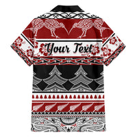 Custom New Zealand Christmas Family Matching Off Shoulder Long Sleeve Dress and Hawaiian Shirt Maori Meri Kirihimete Moko LT01 - Polynesian Pride