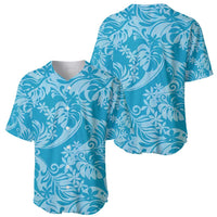 Tahiti Ninamu Tiare Floral Baseball Jersey Monstera Palm Tropical Leaves - Polynesian Pride