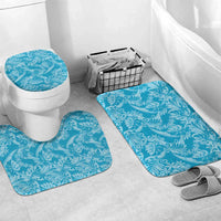 Tahiti Ninamu Tiare Floral Bathroom Set Monstera Palm Tropical Leaves - Polynesian Pride