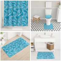 Tahiti Ninamu Tiare Floral Bathroom Set Monstera Palm Tropical Leaves - Polynesian Pride