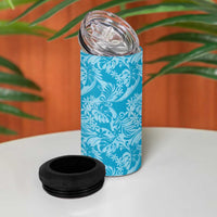 Tahiti Ninamu Tiare Floral 4 in 1 Can Cooler Tumbler Monstera Palm Tropical Leaves - Polynesian Pride