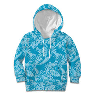 Tahiti Ninamu Tiare Floral Kid Hoodie Monstera Palm Tropical Leaves - Polynesian Pride