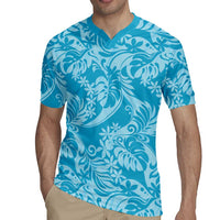 Tahiti Ninamu Tiare Floral Rugby Jersey Monstera Palm Tropical Leaves - Polynesian Pride