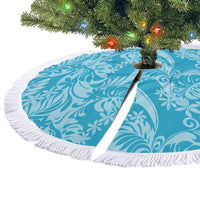 Tahiti Ninamu Tiare Floral Tree Skirt Monstera Palm Tropical Leaves - Polynesian Pride