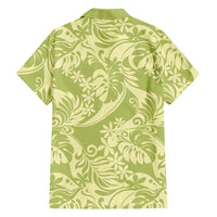 Tahiti Olive Tiare Floral Family Matching Mermaid Dress and Hawaiian Shirt Monstera Palm Tropical Leaves LT01 - Polynesian Pride