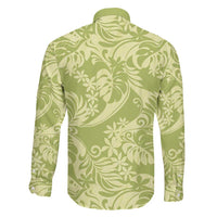 Tahiti Olive Tiare Floral Family Matching Mermaid Dress and Hawaiian Shirt Monstera Palm Tropical Leaves LT01 - Polynesian Pride