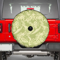 Tahiti Olive Tiare Floral Spare Tire Cover Monstera Palm Tropical Leaves - Polynesian Pride