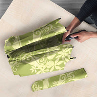 Tahiti Olive Tiare Floral Umbrella Monstera Palm Tropical Leaves - Polynesian Pride