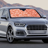 Tahiti Puatou Tiare Floral Auto Sun Shade Monstera Palm Tropical Leaves - Polynesian Pride