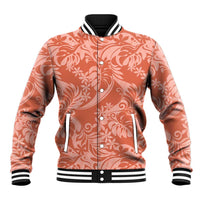 Tahiti Puatou Tiare Floral Baseball Jacket Monstera Palm Tropical Leaves - Polynesian Pride