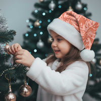 Tahiti Puatou Tiare Floral Christmas Santa Hat Monstera Palm Tropical Leaves - Polynesian Pride