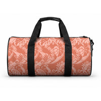 Tahiti Puatou Tiare Floral Duffle Bag Monstera Palm Tropical Leaves