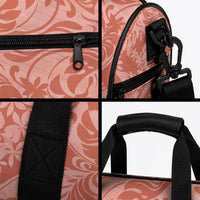 Tahiti Puatou Tiare Floral Duffle Bag Monstera Palm Tropical Leaves